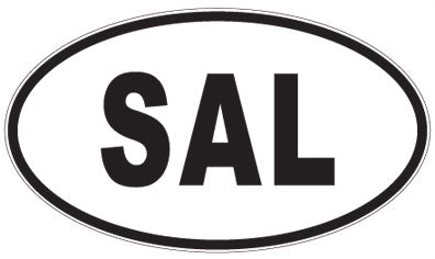 SAL - 3 Letter Initials Oval Sticker