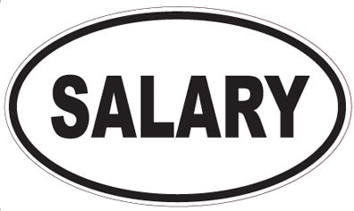 SALARY - Oval Sticker