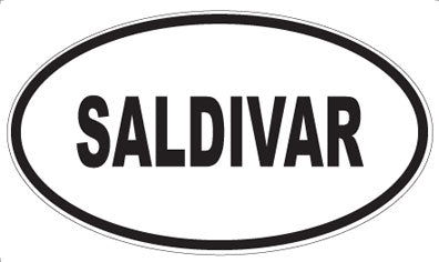 SALDIVAR - Oval Sticker