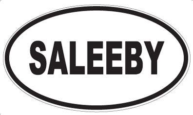 SALEEBY - Oval Sticker