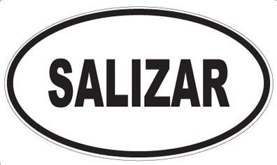 SALIZAR - Oval Sticker