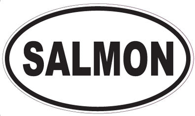 SALMON - Oval Sticker