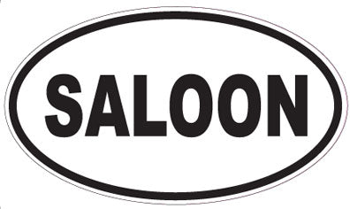 SALOON - Oval Sticker