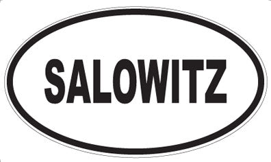 SALOWITZ - Oval Sticker