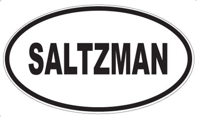 SALTZMAN - Oval Sticker
