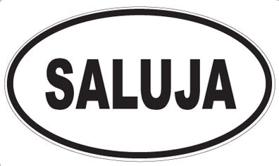 SALUJA - Oval Sticker