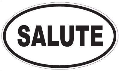 SALUTE - Oval Sticker