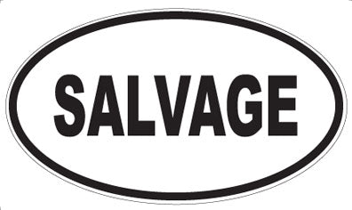 SALVAGE - Oval Sticker