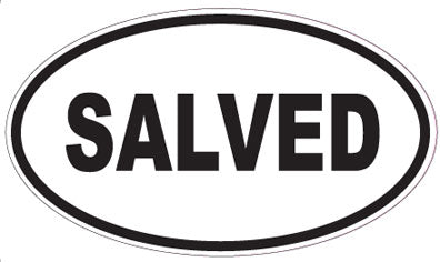 SALVED - Oval Sticker