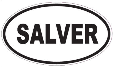 SALVER - Oval Sticker