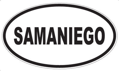 SAMANIEGO - Oval Magnet