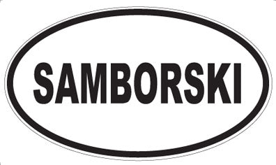 SAMBORSKI - Oval Sticker