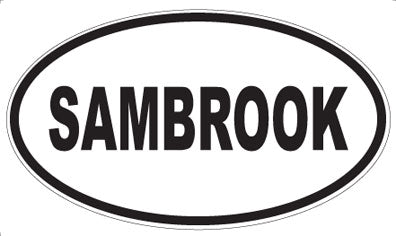 SAMBROOK - Oval Sticker