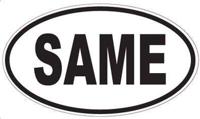 SAME - Oval Sticker