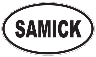 SAMICK - Oval Sticker