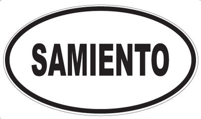 SAMIENTO - Oval Sticker
