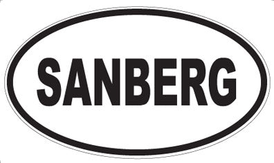 SANBERG - Oval Magnet