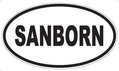 SANBORN - Oval Sticker