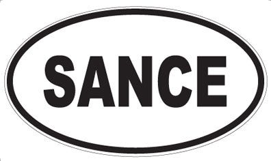 SANCE - Oval Sticker