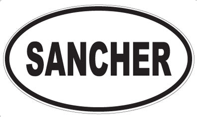 SANCHER - Oval Magnet