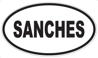 SANCHES - Oval Magnet