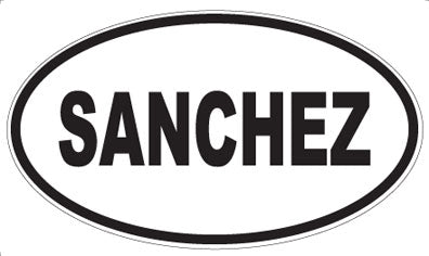 SANCHEZ - Oval Sticker