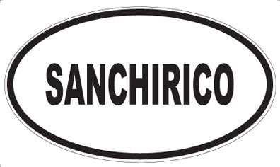 SANCHIRICO - Oval Sticker