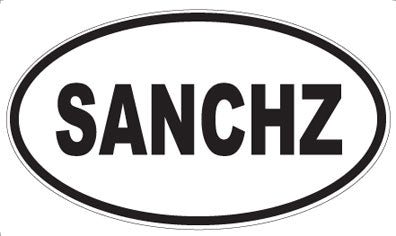 SANCHZ - Oval Sticker