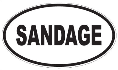 SANDAGE - Oval Sticker