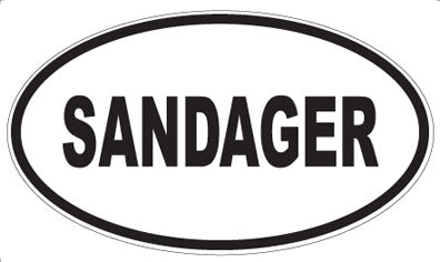 SANDAGER - Oval Sticker