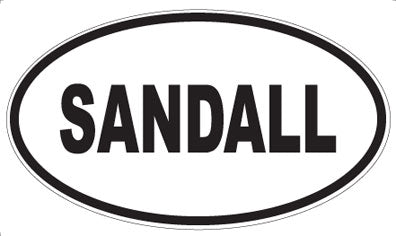 SANDALL - Oval Sticker