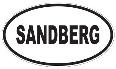 SANDBERG - Oval Sticker