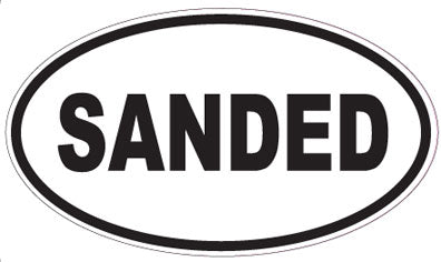 SANDED - Oval Sticker