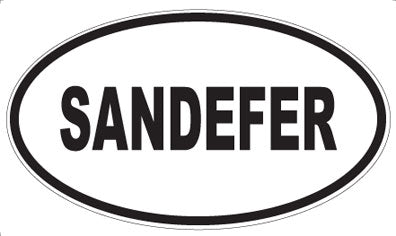 SANDEFER - Oval Magnet