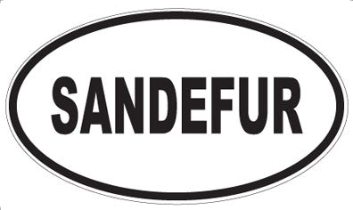 SANDEFUR - Oval Magnet