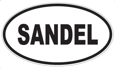 SANDEL - Oval Sticker