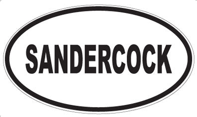 SANDERCOCK - Oval Magnet