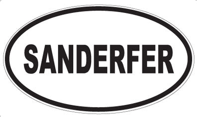 SANDERFER - Oval Sticker