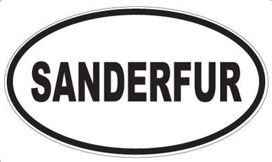 SANDERFUR - Oval Sticker