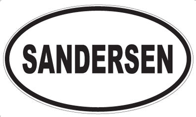 SANDERSEN - Oval Sticker