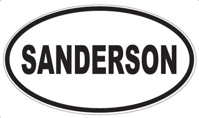 SANDERSON - Oval Magnet