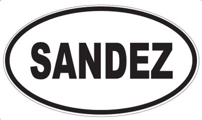 SANDEZ - Oval Sticker