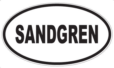 SANDGREN - Oval Magnet