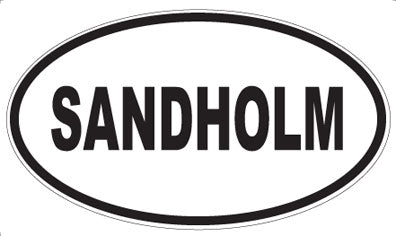 SANDHOLM - Oval Sticker