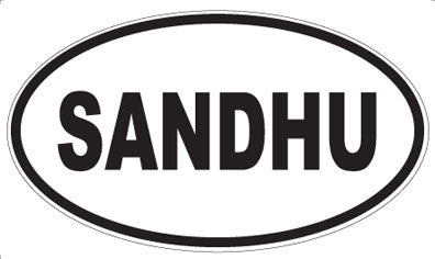 SANDHU - Oval Magnet