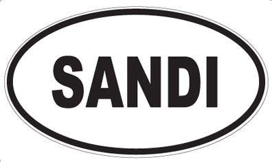 SANDI - Oval Sticker