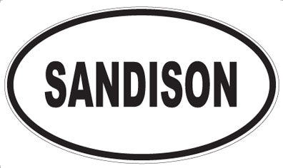 SANDISON - Oval Sticker