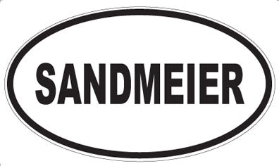 SANDMEIER - Oval Sticker