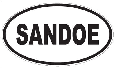 SANDOE - Oval Sticker