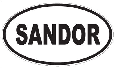 SANDOR - Oval Sticker